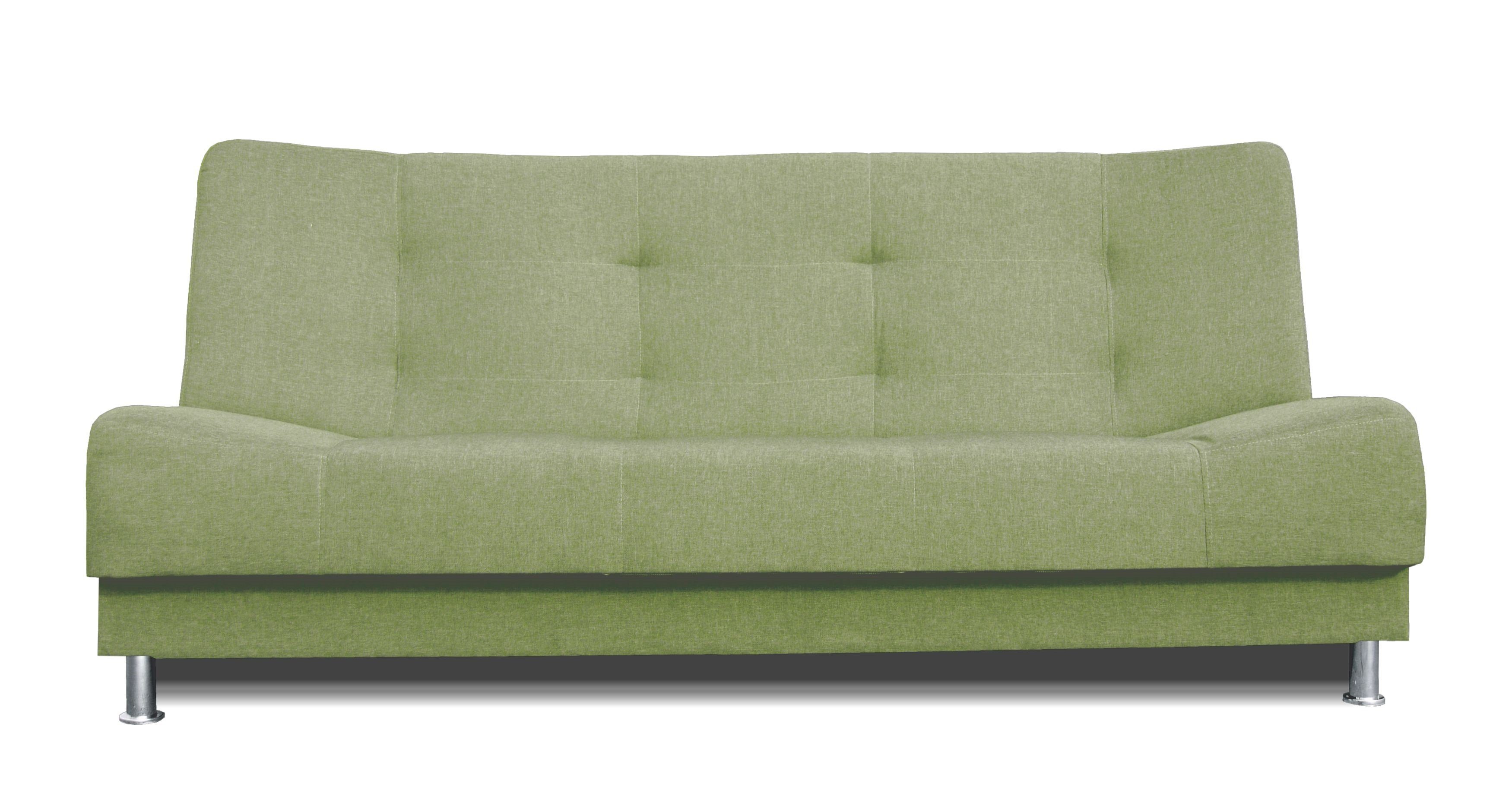 Dreisitzige Vittoria mit Dreisitzer-Sofa Khaki Schlaffunktion, Bettzeugbehälter, 3-Sitzer Couch Siblo