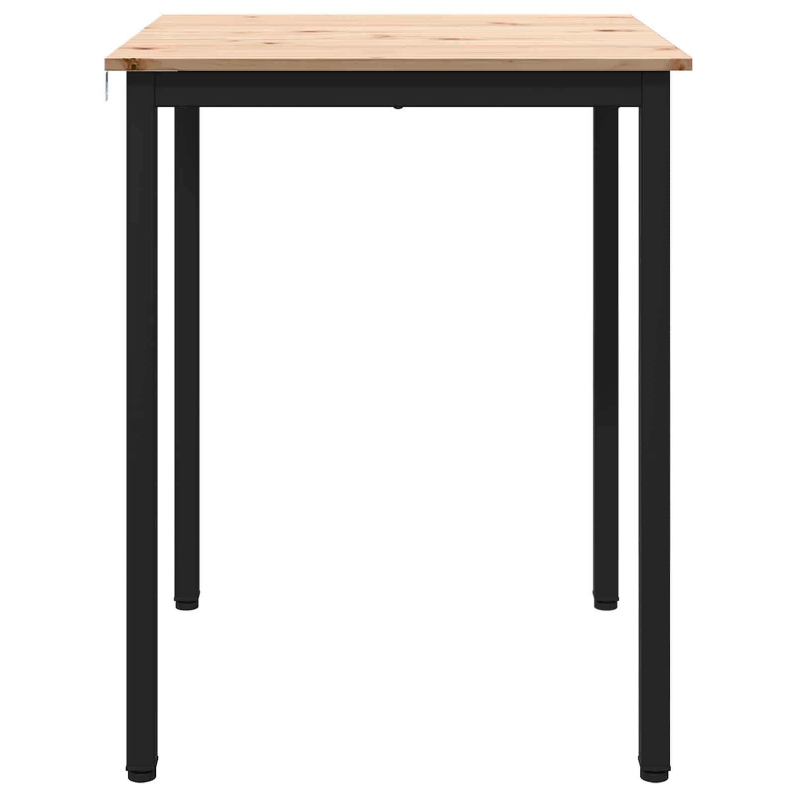 vidaXL Esstisch Esstisch Natur 60 x 60 x 75 cm Massives Kiefernholz (1-St)