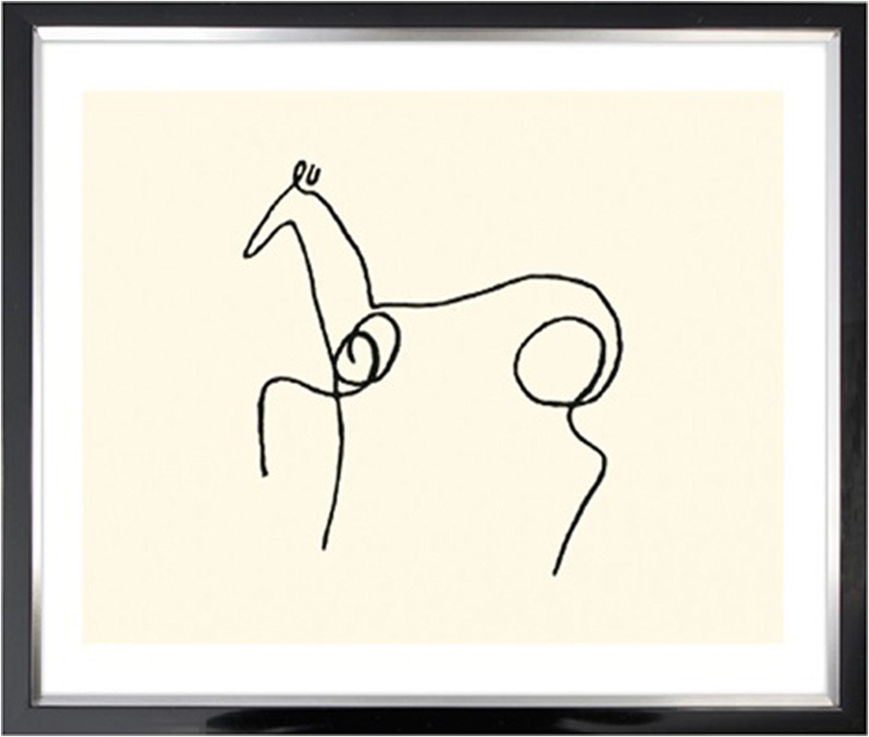 More2Home Wandbild MondiArt, LE CHEVAL, Rahmen schwarz, 59 x 49 cm