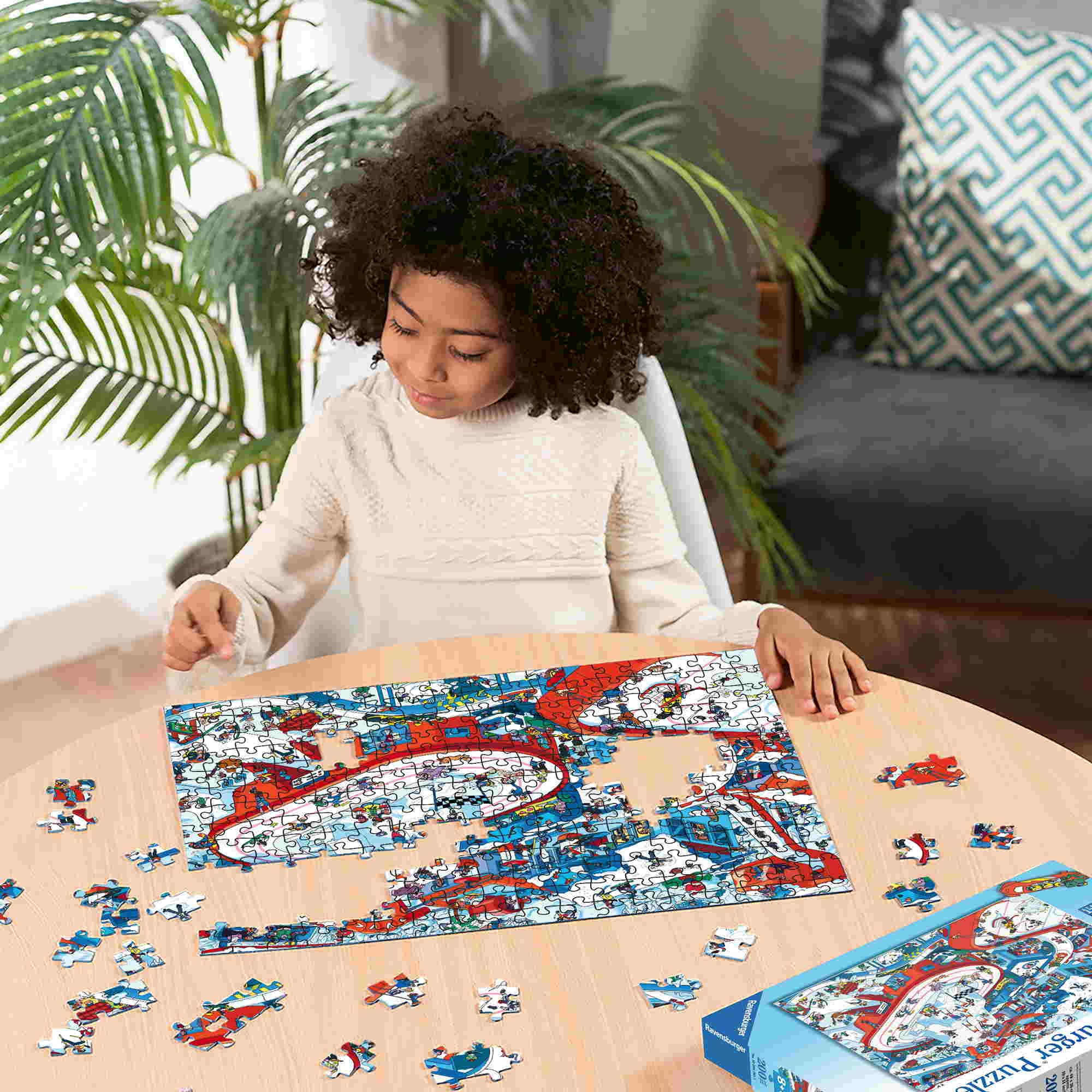 Puzzle 200 Teile Kinder Puzzle XXL Trubel im Winterdorf 12004265
