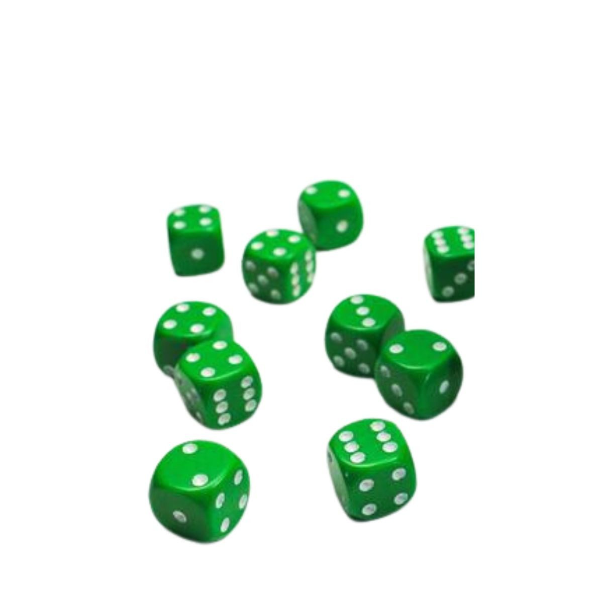 Spiel Chessex W6x12 Würfelset Opaque Grün/Weiß