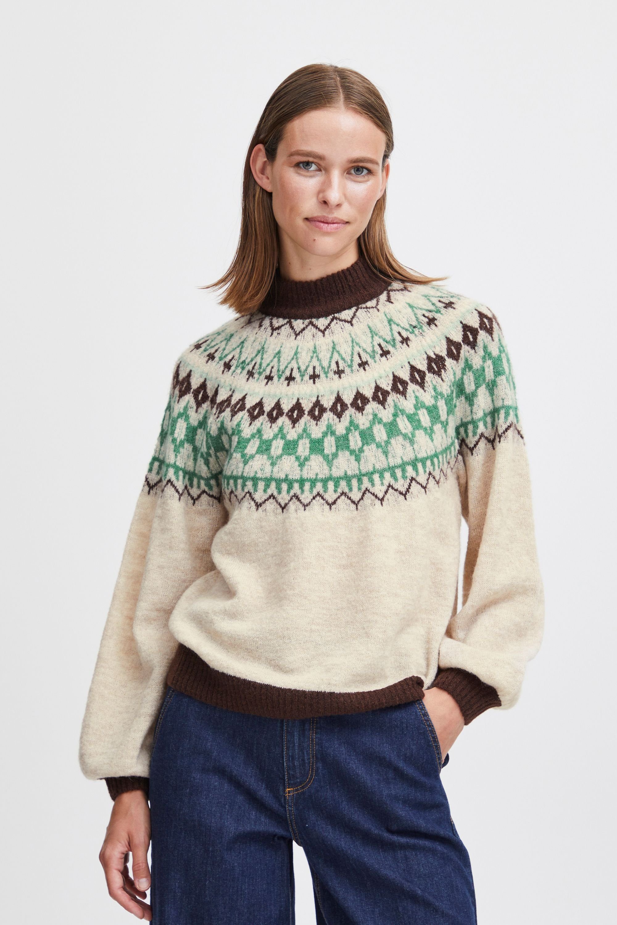 b.young Strickpullover BYMARITNE JACQUARD JUMPER - 20813540