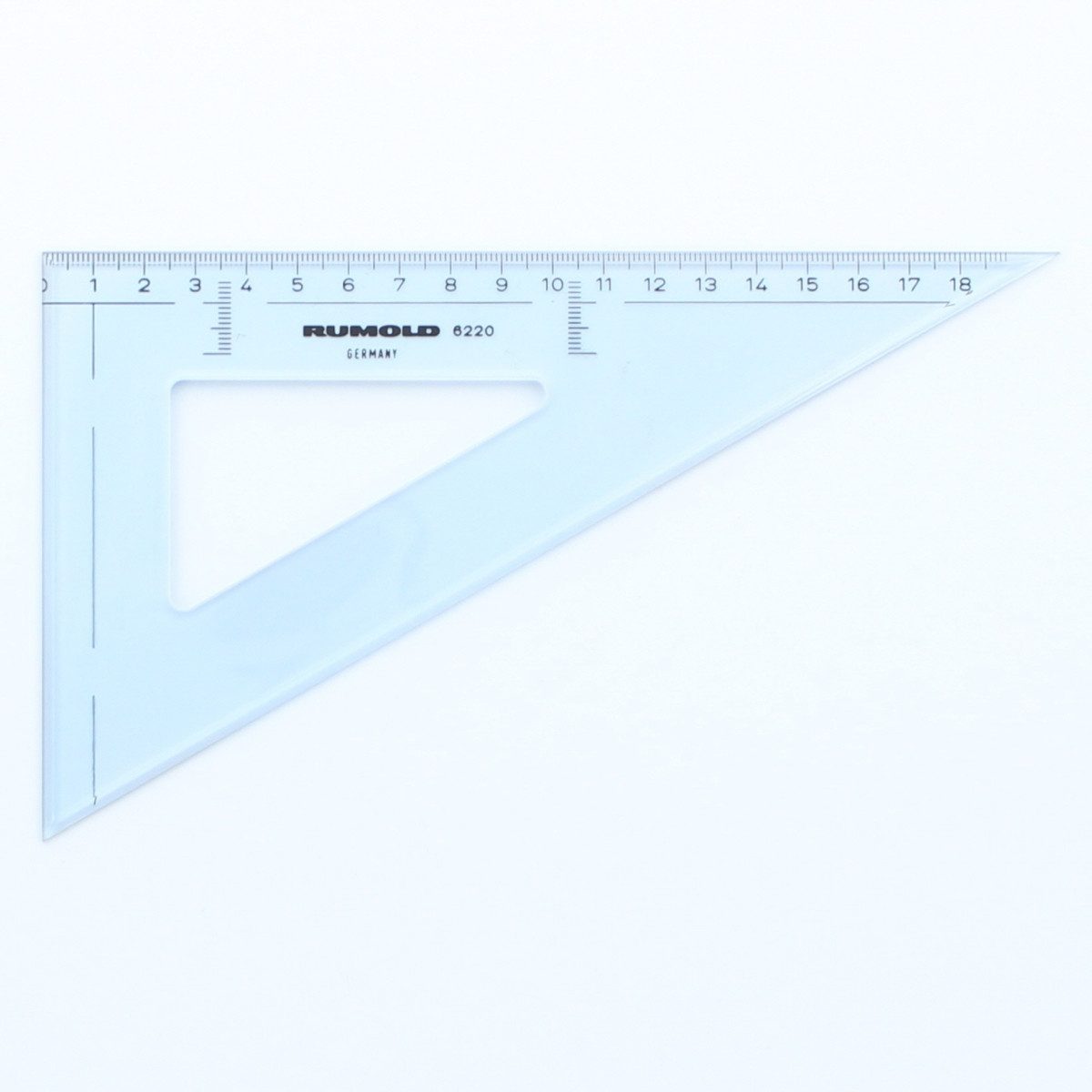 Rumold Geodreieck Zeichendreieck 60 Grad 20 cm Kunststoff transparent/getönt