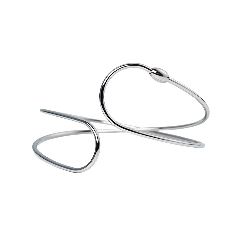 SHELAGO Armreif Twistline - Filigraner Edelstahl Armschmuck für Damen (Armreif, 1-tlg., inkl. Schmuckverpackung), in Silber oder Gold - robust, farbbeständig und angenehm zu tragen