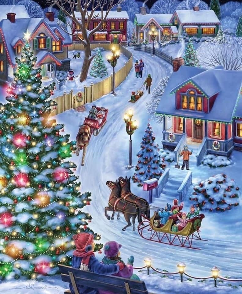 Rötting Design Malen nach Zahlen Diamond Painting Set 5D DIY Motiv Weihnachtsbaum in Winterlandschaft (Komplett-Set, 1-St), Diamond Painting Vollbild, Vollständiges Zubehörpaket