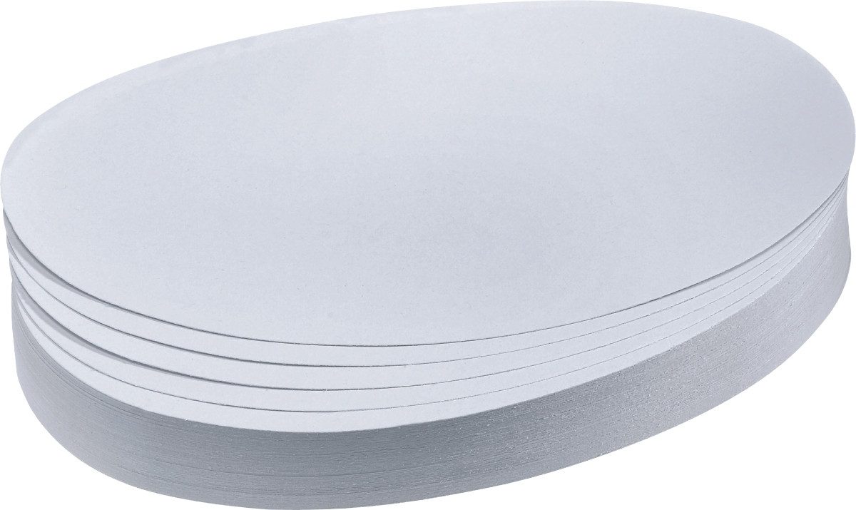 FRANKEN Moderationskoffer Moderations-Karte Oval 190mmx110mm Weiß 500 Stück