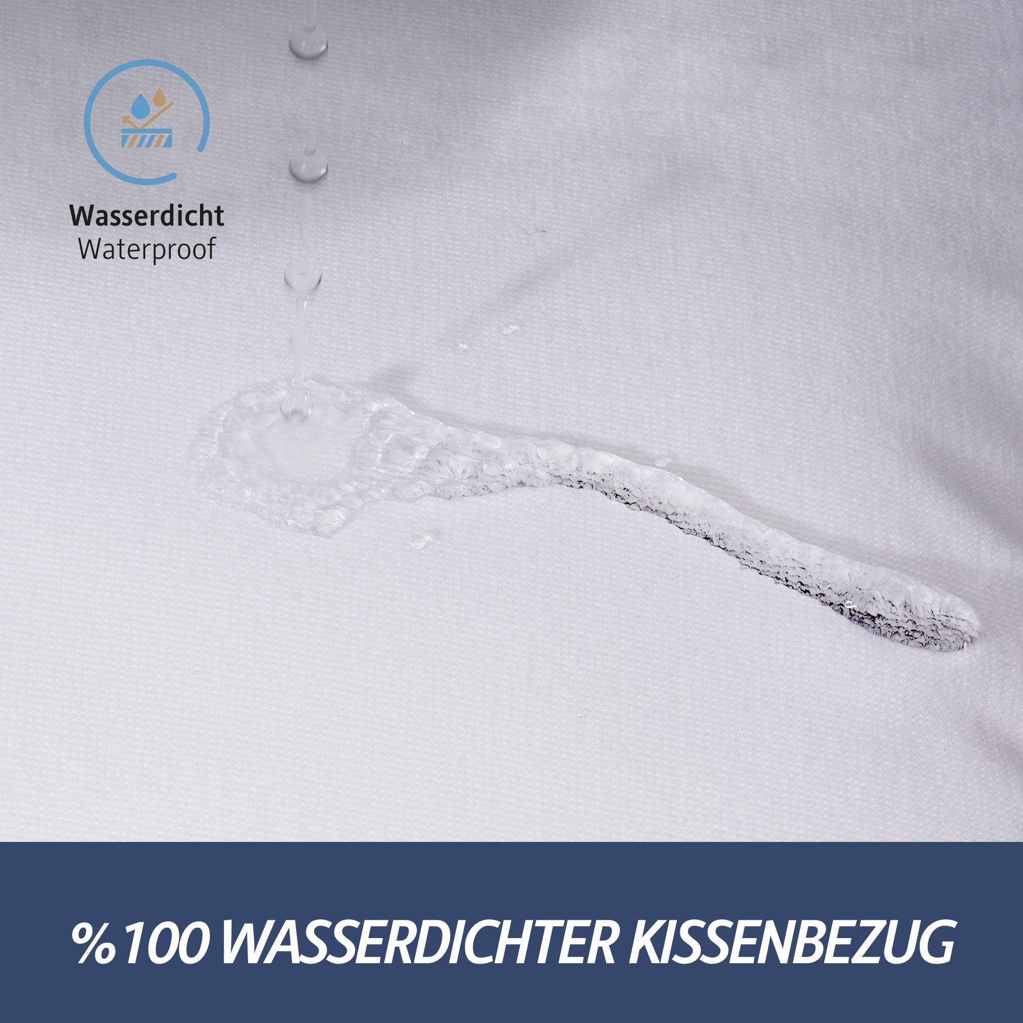 Komfortec Kissenbezüge Wasserdichter Kissenbezug Set, Hypoallergen Kopfkiss günstig online kaufen