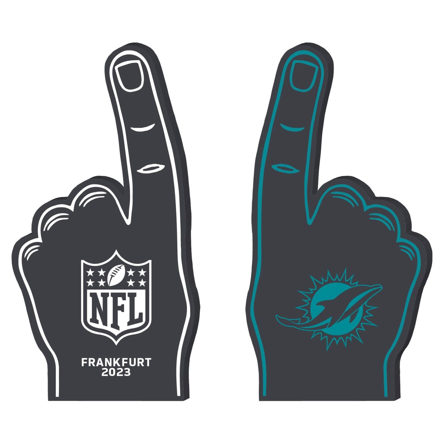 Great Branding Multifunktionstuch NFL Frankfurt Game Miami Dolphins Foam Finger Wink