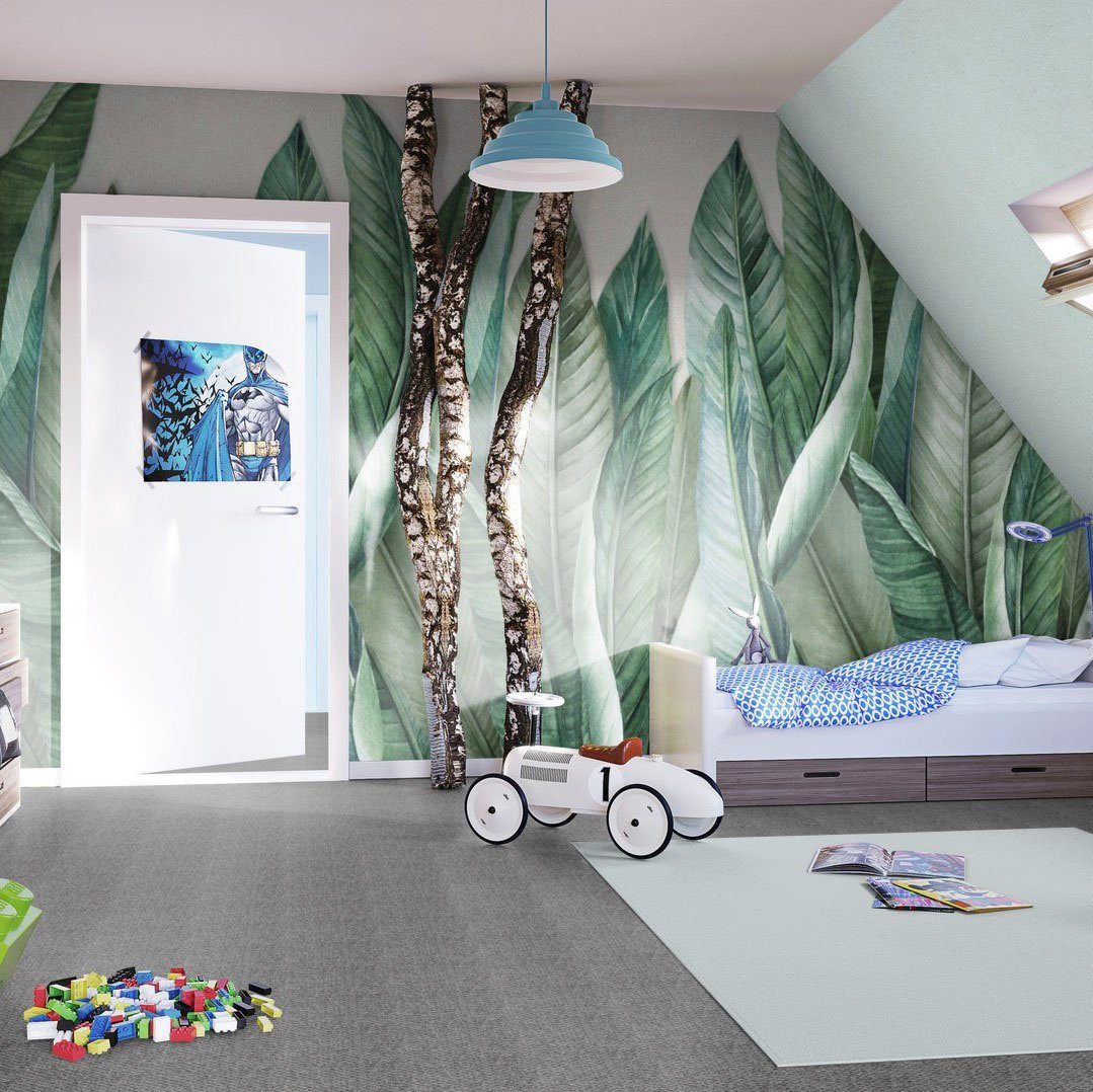 Teppichboden Schlingenteppich Kiruna, 400/500 mm, Bodenmeister, Kinderzimmer, cm Schlafzimmer, Wohnzimmer, rechteckig, Breite 7 grau Höhe
