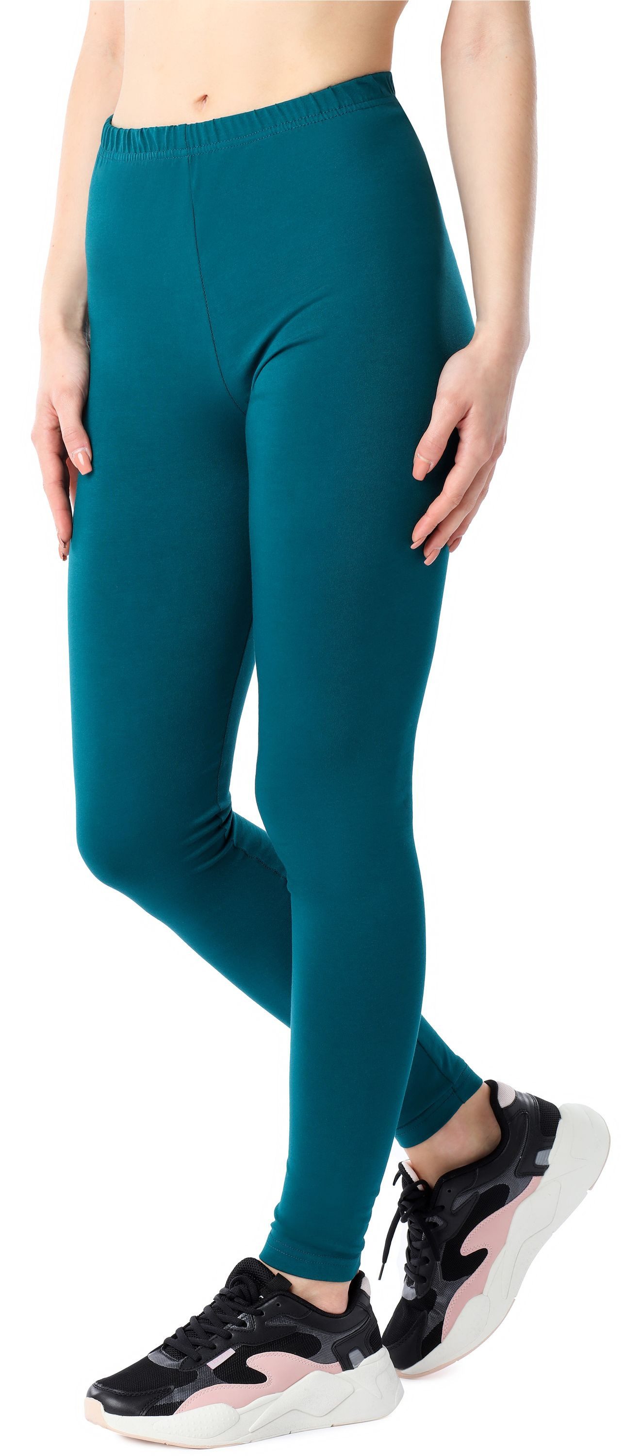 Bellivalini Leggings Damen Lange Leggings aus Bio-Baumwolle BLV50-183 (1-tlg) elastischer Bund