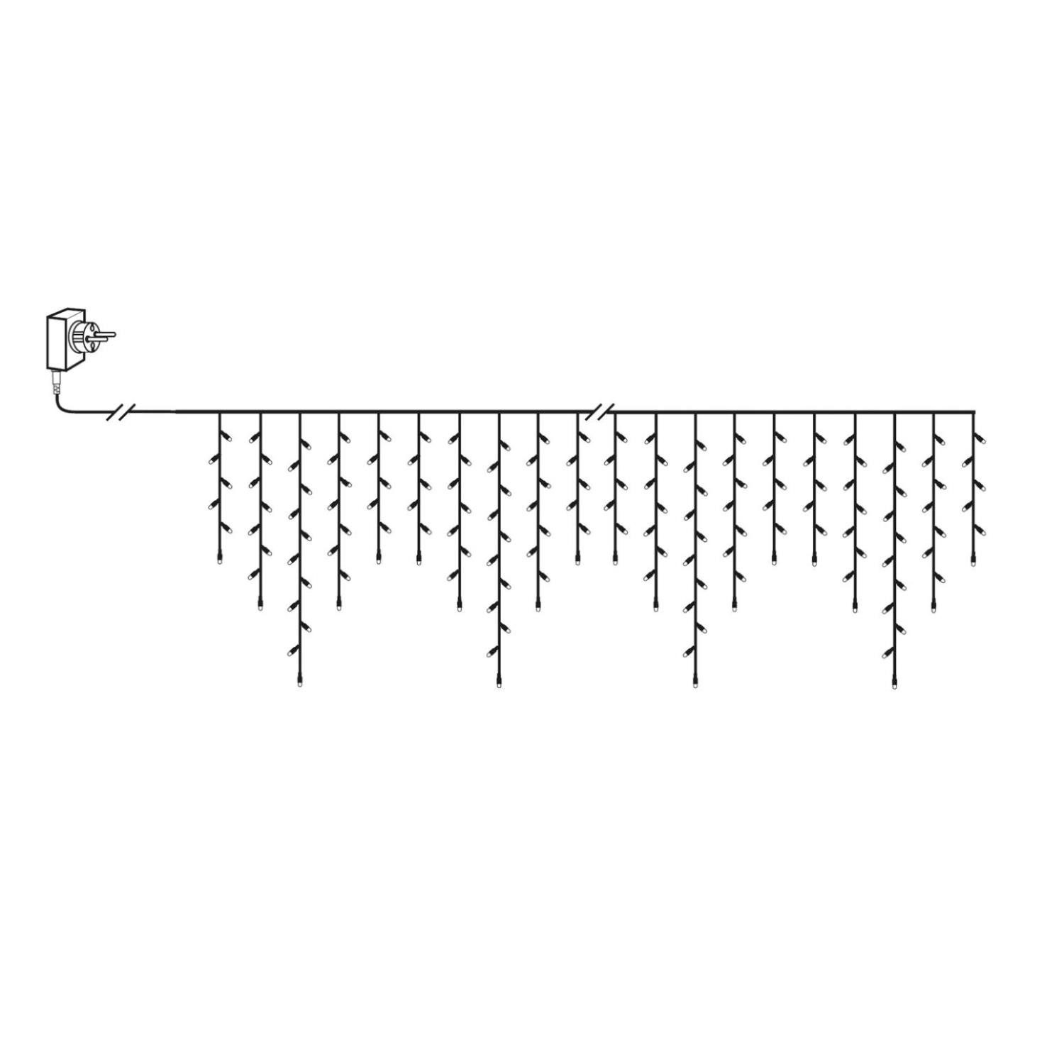 MARELIDA LED-Lichtervorhang Eisregen Lichterkette 480 bernstein LED 11,9m I günstig online kaufen