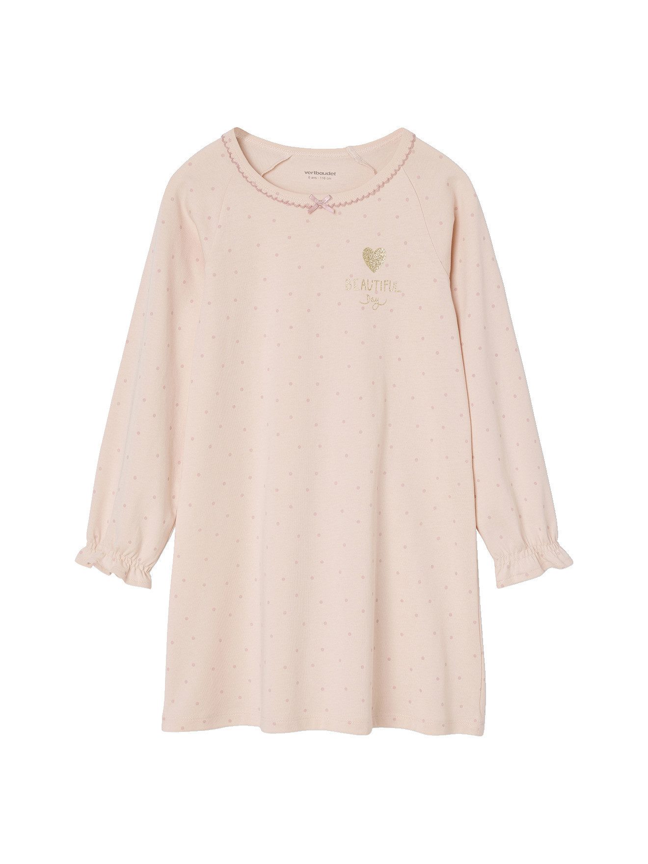 vertbaudet Nachthemd Mädchen Nachthemden mit Leggings, geblümt 2er-Pack