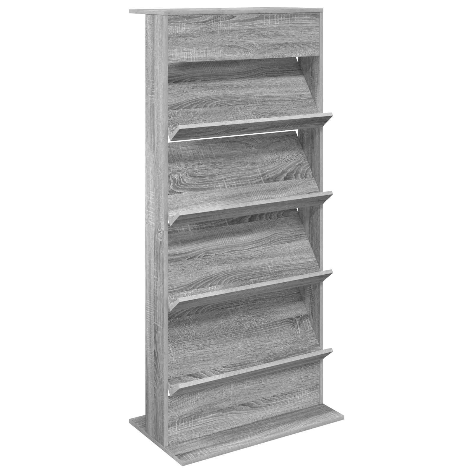 vidaXL Zeitungsständer Magazinregal Graues Sonoma 70 x 41 x 156 cm Holzwerkstoff (1 St)