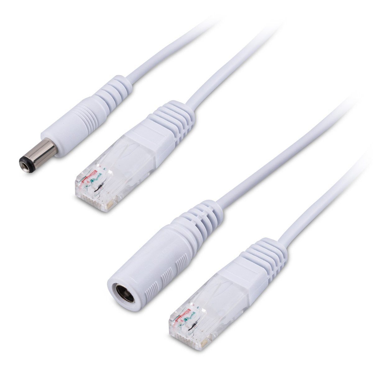 kwmobile PoE Adapter Set - Injektor + Splitter Kabel für Netzwerk, IP Geräte Netzwerk-Adapter, 17.00 cm, PoE passiv Adapter Set
