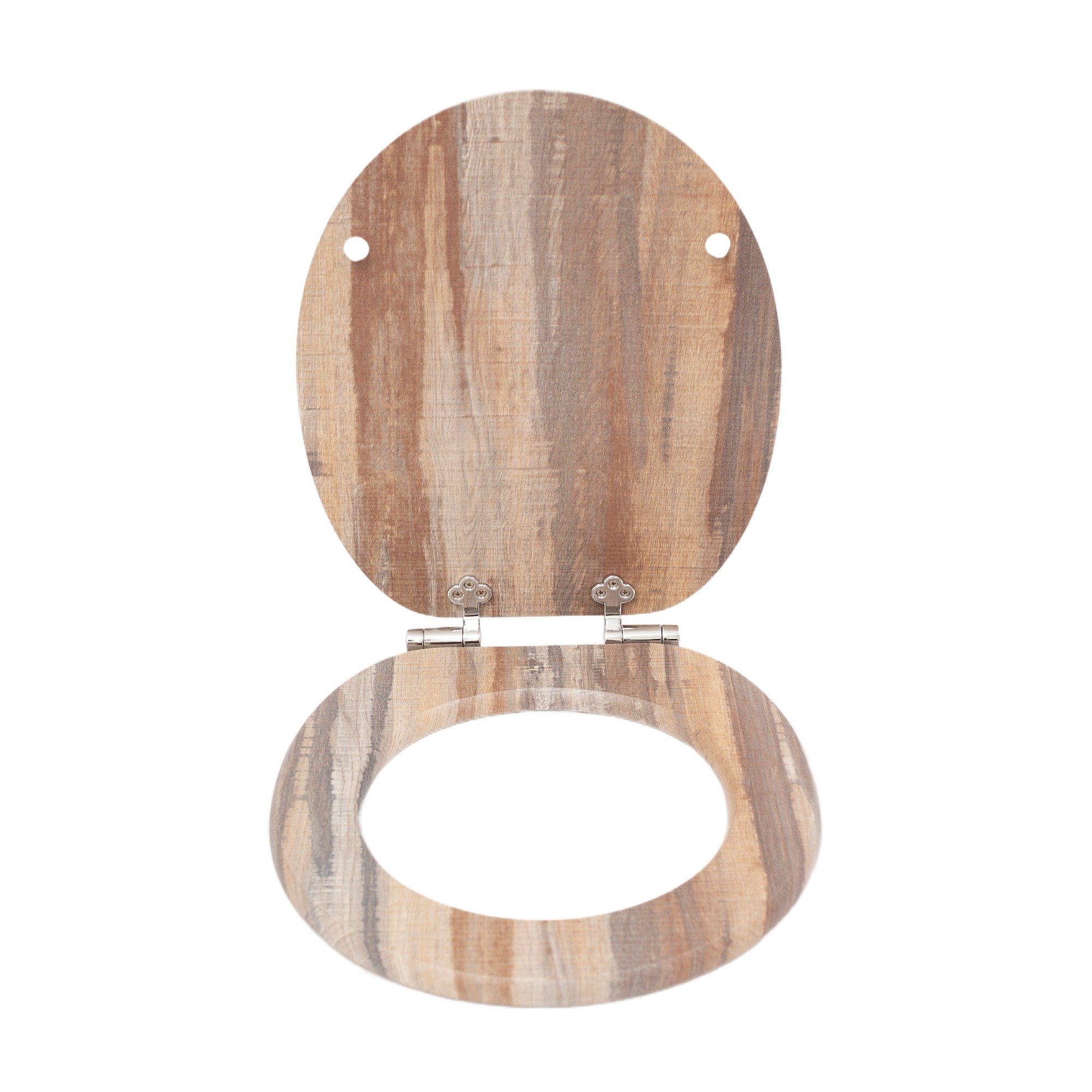 SINOBATH WC-Sitz Toilettensitz mit Absenkautomatik Softclose, MDF-Material günstig online kaufen
