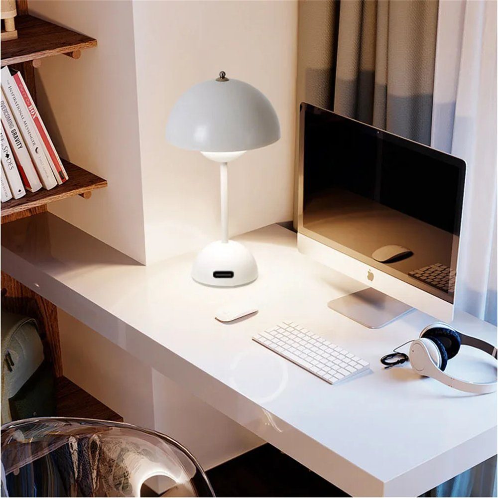 Schreibtischlampe Schreibtisch Tisch LED Pilz lampe wiederauf LED ladbare Dunkelgrün DAYUT Nachtlicht lampen