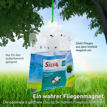 Silva Haus & Garten Fliegenwedler Silva Monitoring Fliegenfalle Outdoor, 1-tlg., natürlicher Wirkstoff, ohne Insektizide, ohne Chemie