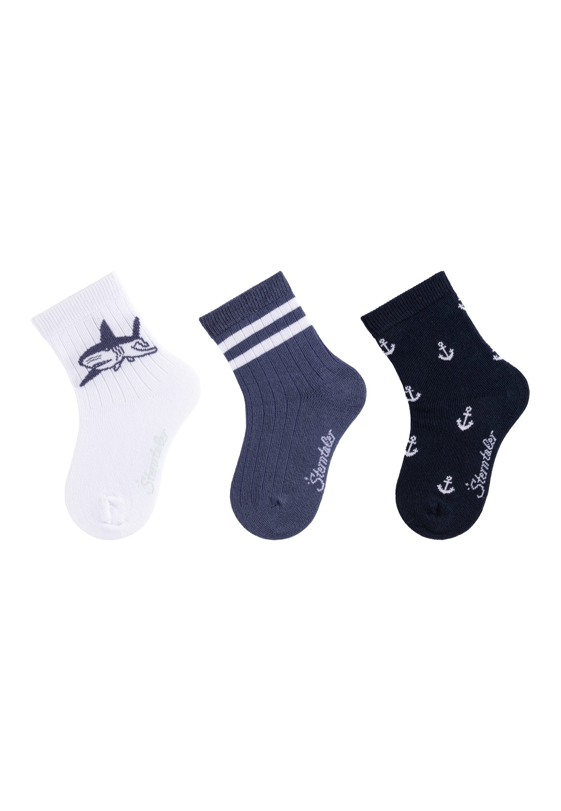 Sterntaler® Feinsöckchen Socken 3er-Pack Hai (3-Paar, günstig online kaufen