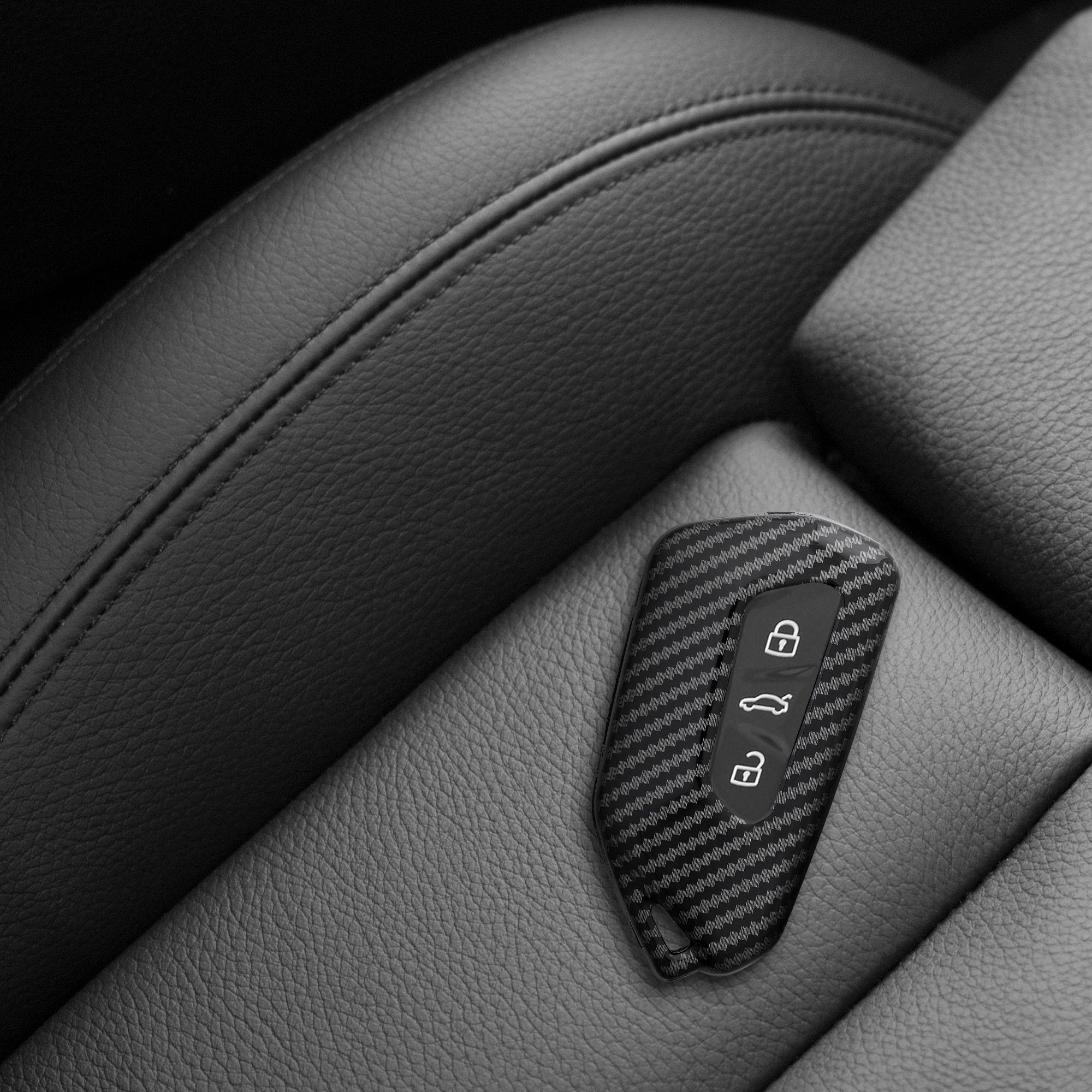 kwmobile Schlüsseltasche Autoschlüssel Hülle für VW Hardcover Golf 8, Schlüsselhülle Schutzhülle
