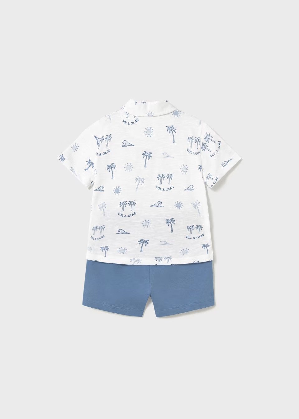Mayoral Bermudas Set aus Bermudas und Poloshirt mit Motivdruck für Baby (165735)