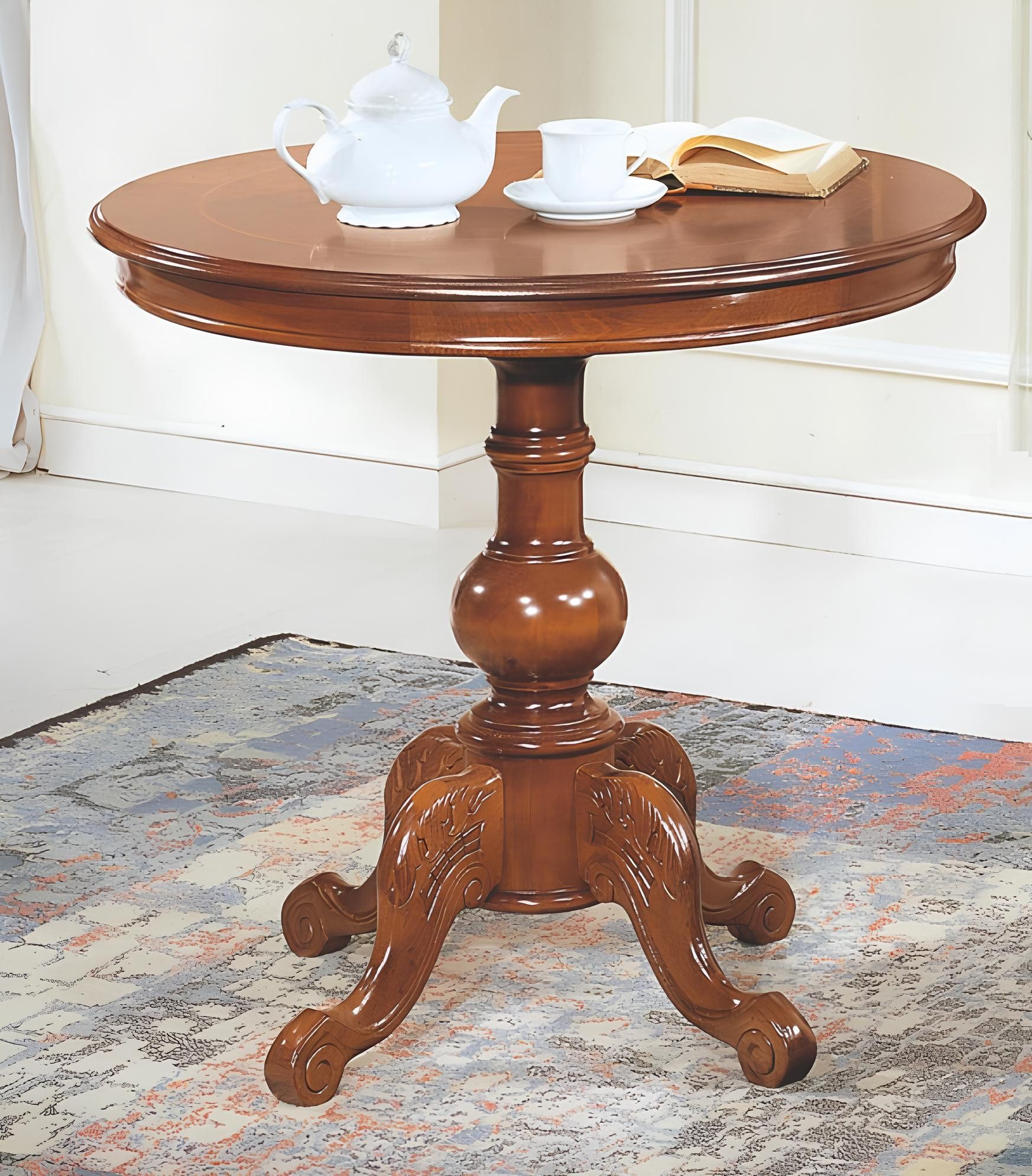 JVmoebel Esstisch Luxus Couchtisch braun lackierter Massiv Italien Esstisch günstig online kaufen