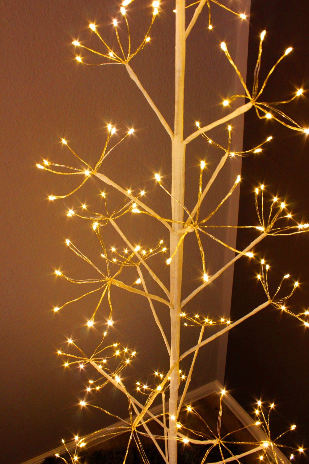Arnusa LED Baum Leuchtbaum mit für An- Blütenfeuerwerk Stehlampe 180cm Außen warmweiß, und LED, Dekoleuchte Aus, 192 Innen LED