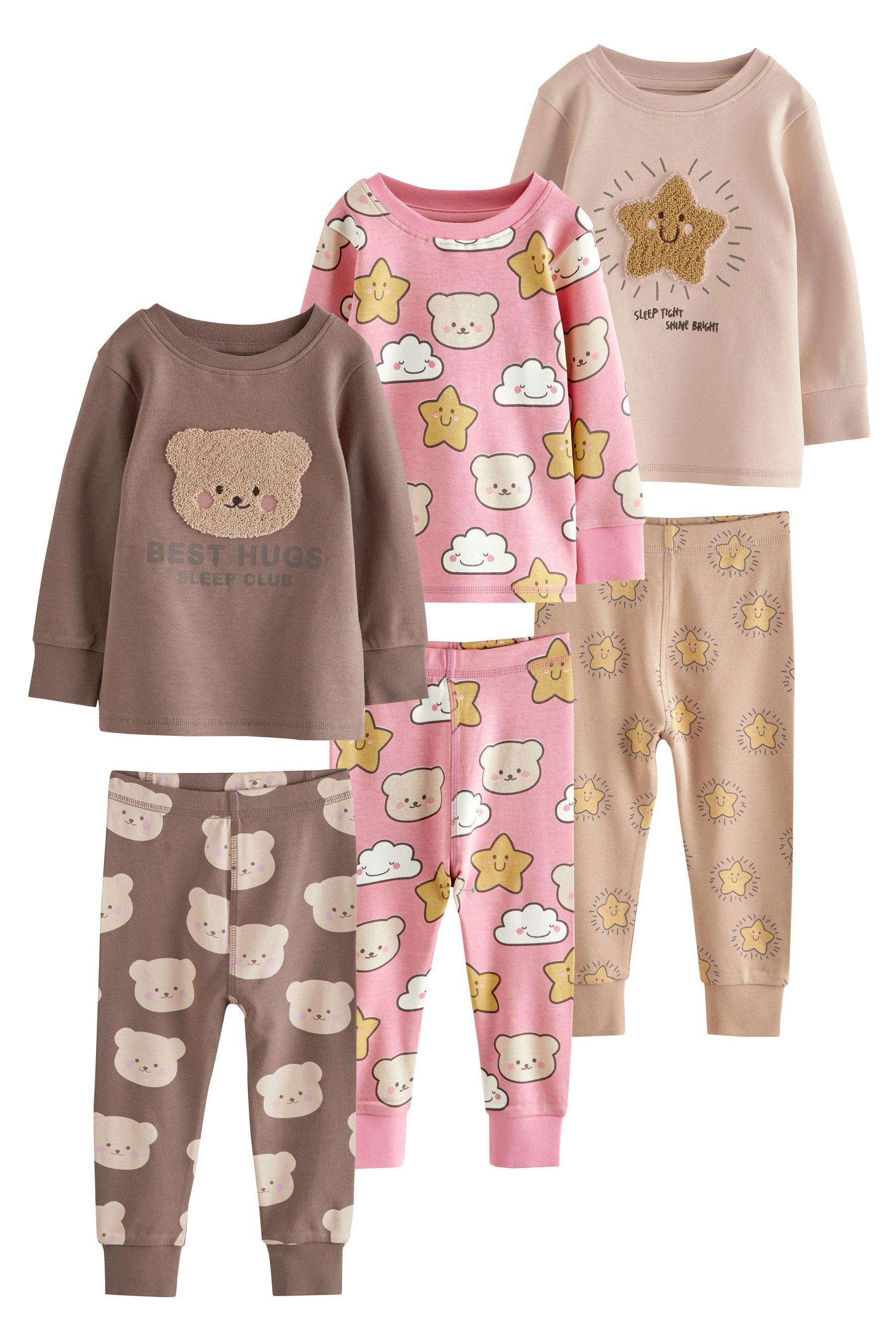 Next Pyjama 3er-Pack Snuggle Schlafanzüge (6 günstig online kaufen