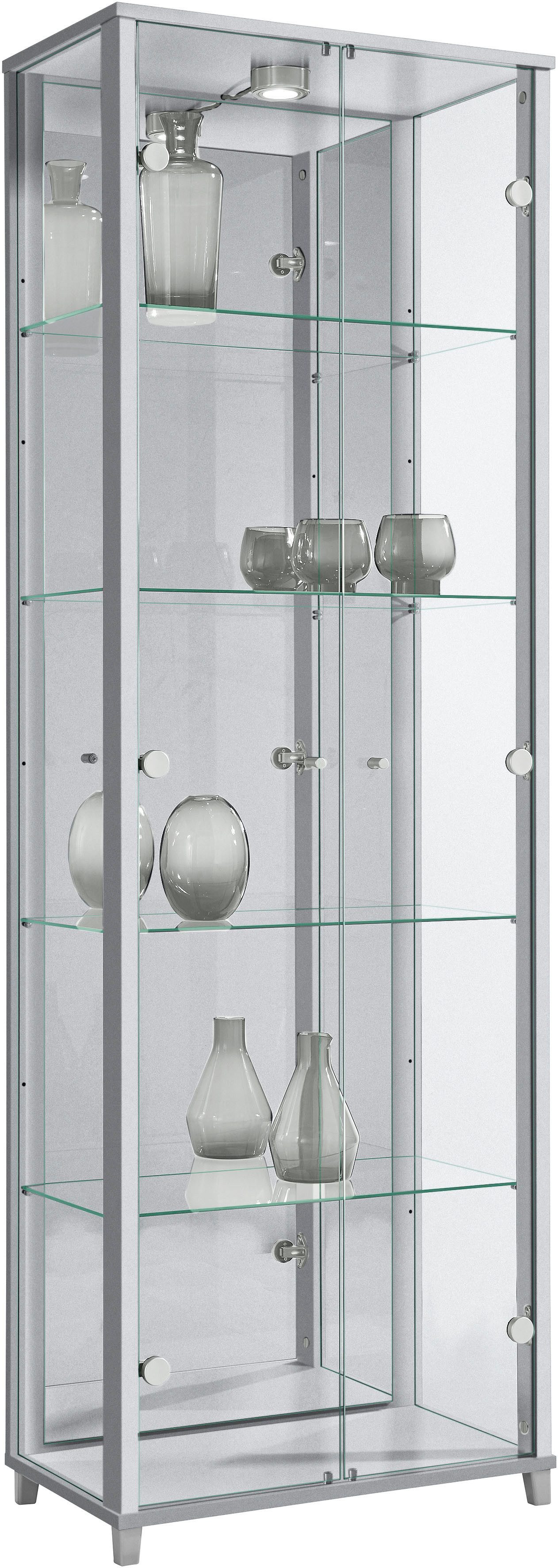fif möbel Vitrine OPTIMA Standvitrine, Vitrinenschrank, Glasvitrine, Sammlervitrine, LED