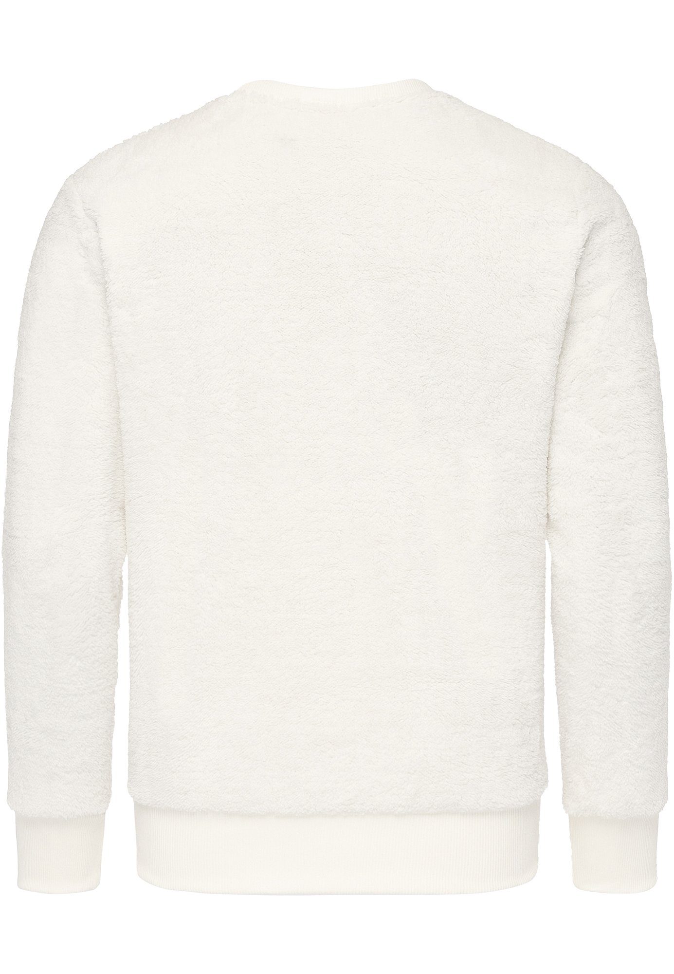 Amaci&Sons Sweatshirt LUDLOW Pullover mit Rundhalsausschnitt Herren Teddy Plüsch Pulli Sweatjacke Hoodie