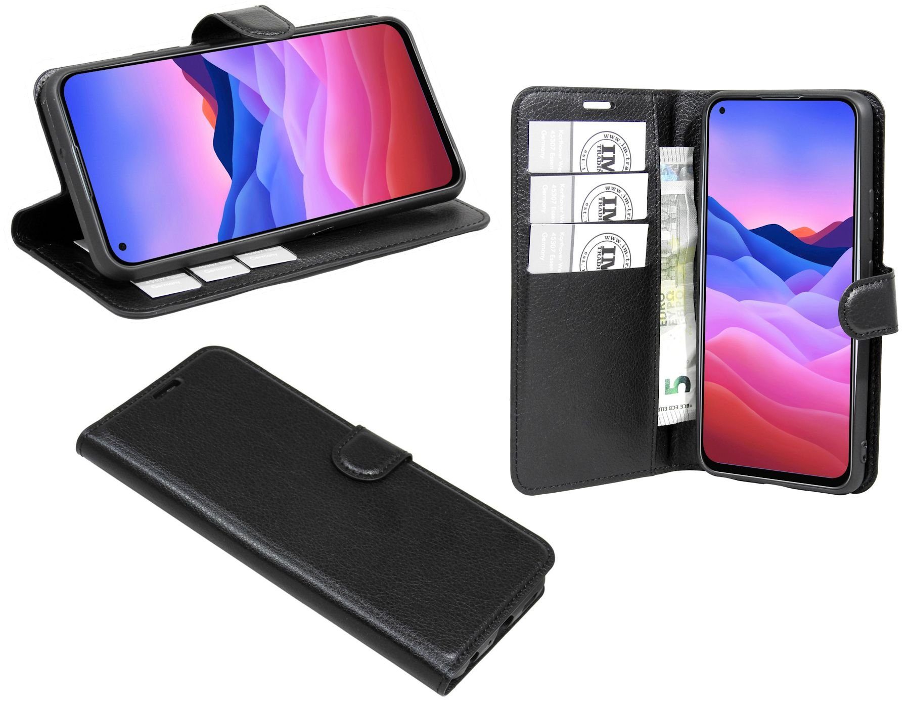 cofi1453 Handyhülle Hülle Tasche für ZTE Blade V 2020, Kunstleder Schutzhülle Handy Wallet Case Cover mit Kartenfächern, Stan