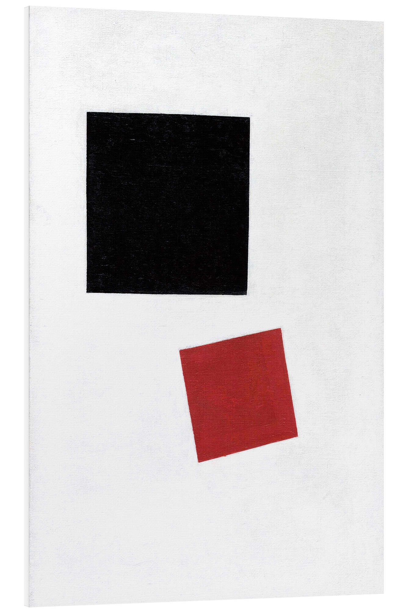 Posterlounge Forex-Bild Kasimir Sewerinowitsch Malewitsch, Schwarzes Quadrat und Roter Platz, Grafikdesign