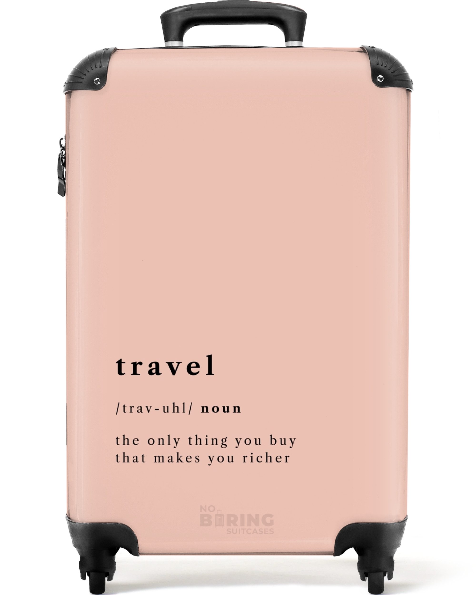 NoBoringSuitcases.com© Hartschalen-Trolley Rosa mit 'Reise'-Definition 55x3 günstig online kaufen