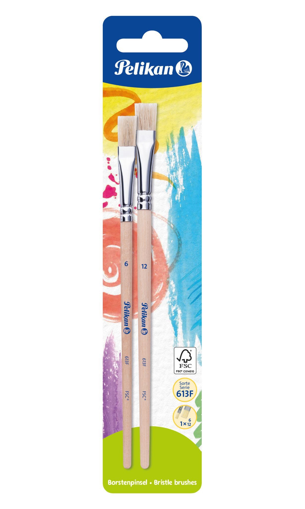 Pelikan Malpinsel Pelikan Pinsel S 613F/6/12 B Blister SCS-COC-001757, 100% FSC