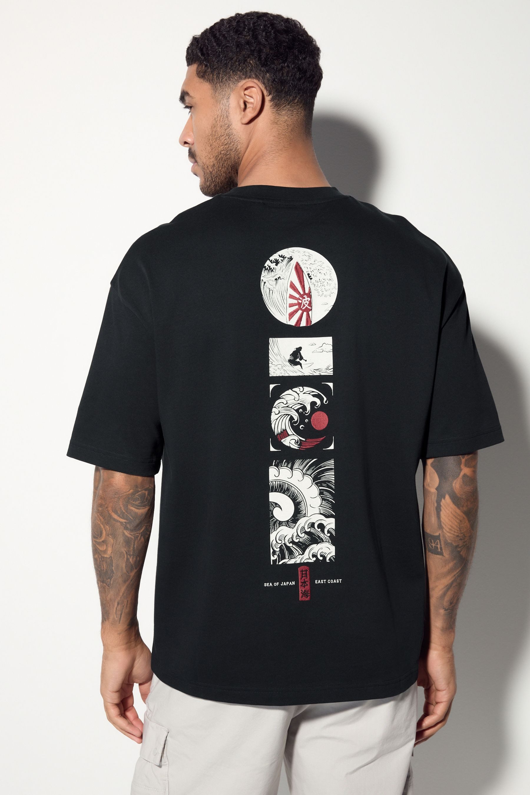 Next T-Shirt T-Shirt mit Grafikdruck, Japanese Surf (1-tlg) günstig online kaufen