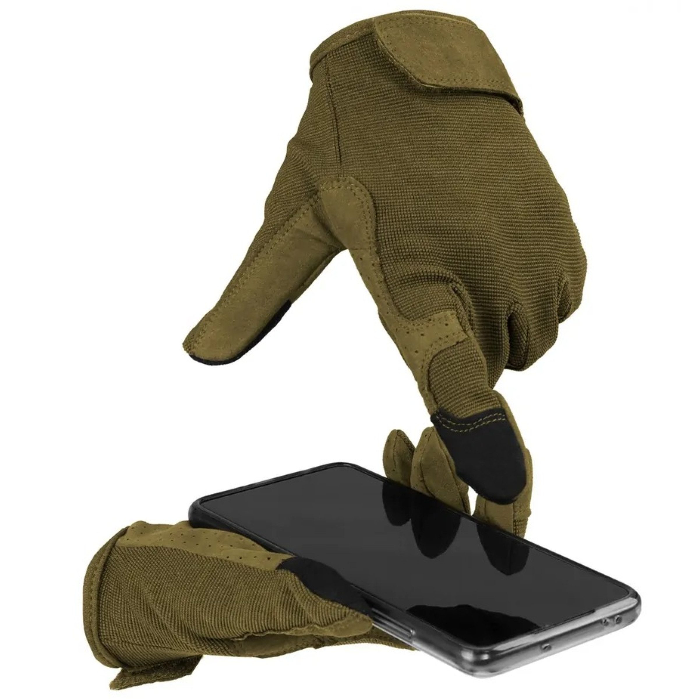 Foxter Multisporthandschuhe Taktische Schutzhandschuhe Militär Outdoor Oliv L/XL (Taktische Schutzhandschuhe Outdoor Touchscreen mit Klettverschluss, Taktische  – Bild 2 von 5