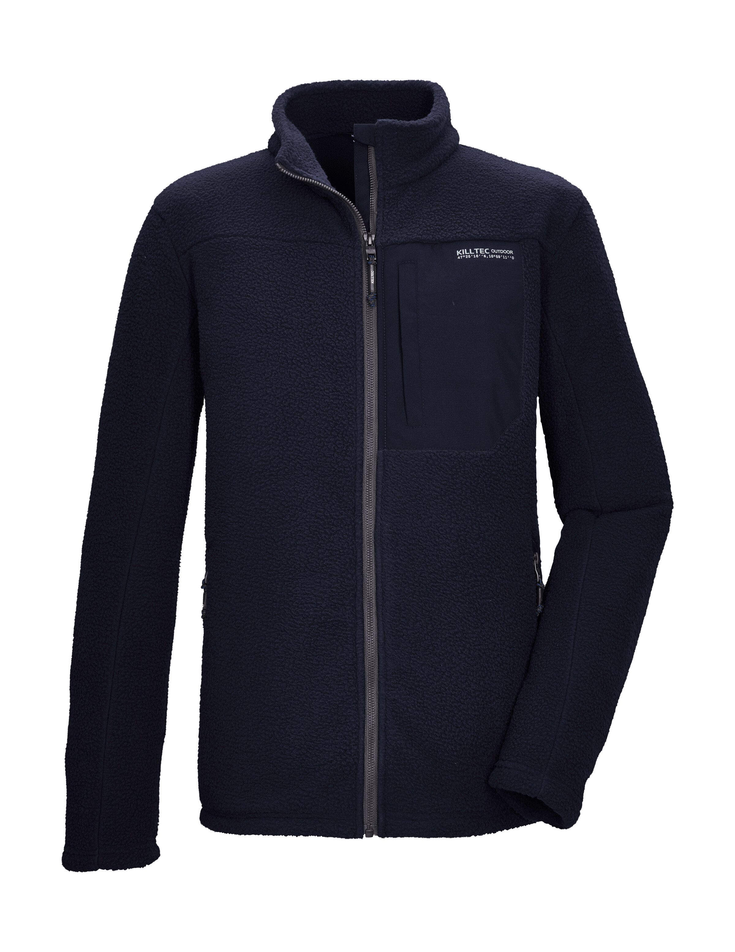 Killtec Fleecejacke KOW 29 MN FLC JCKT Sherpa Fleecejacke, warm, Kinnschutz, verschließbare Taschen