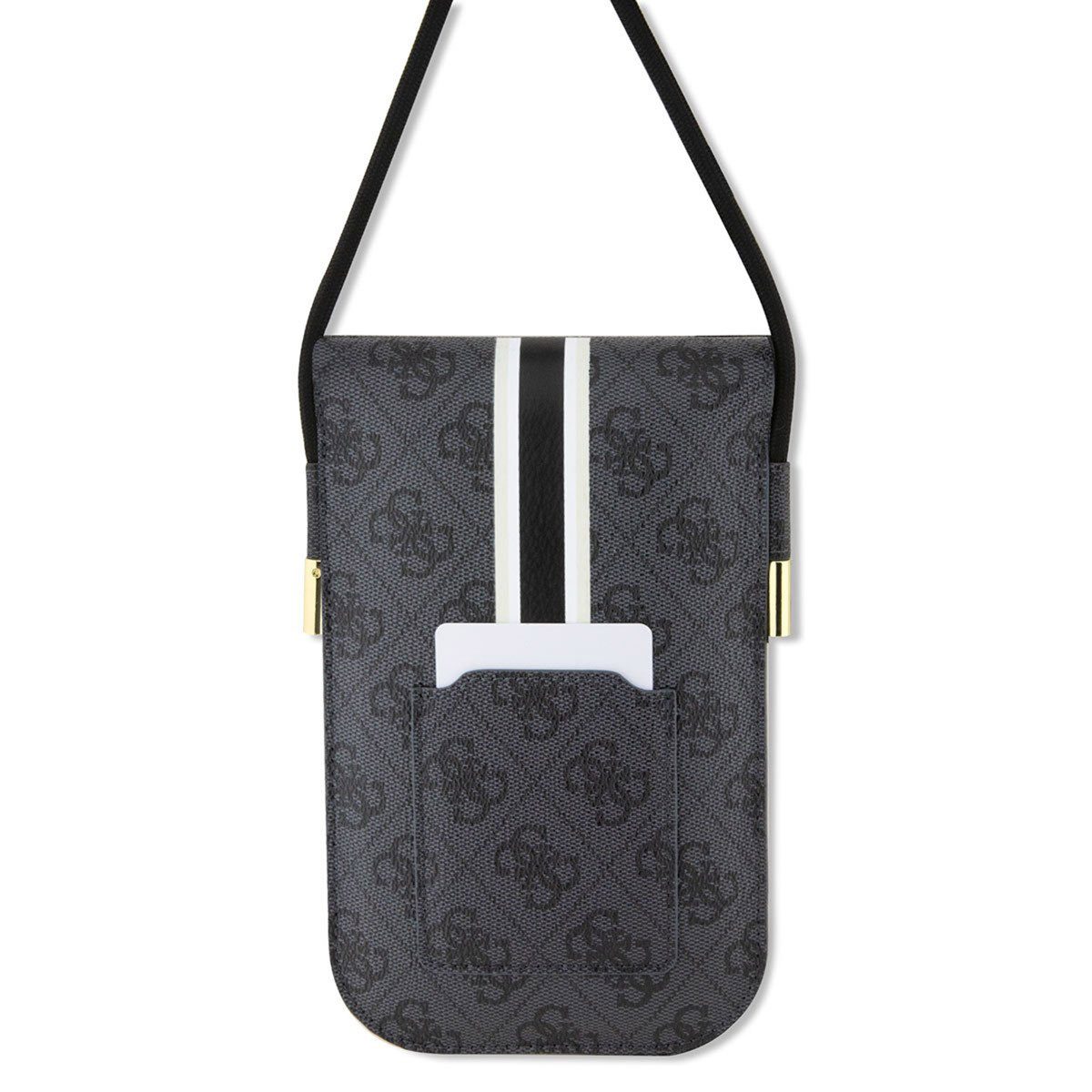 Guess Handytasche Guess 4G Leather Stripes Handytasche - Schwarz