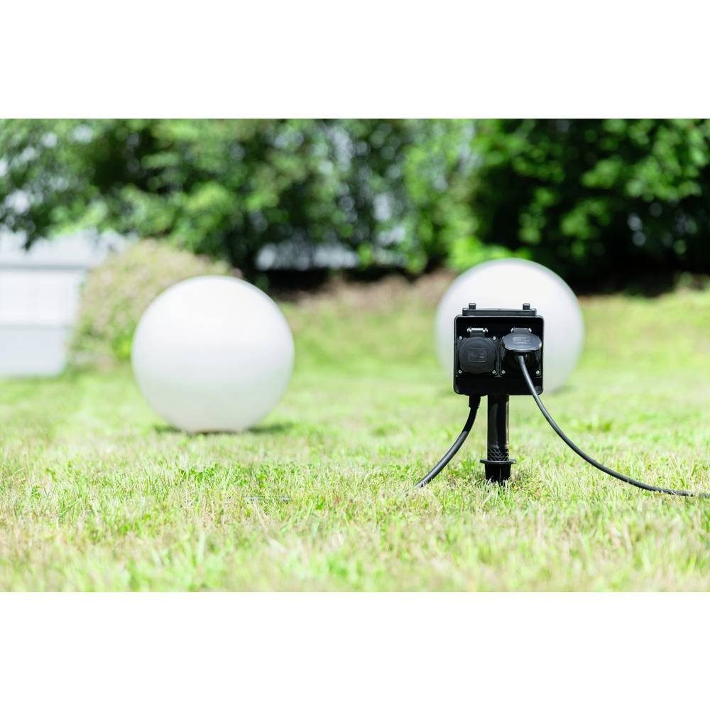 HEITRONIC Gartensteckdose Steckdosen-Verteiler 35468