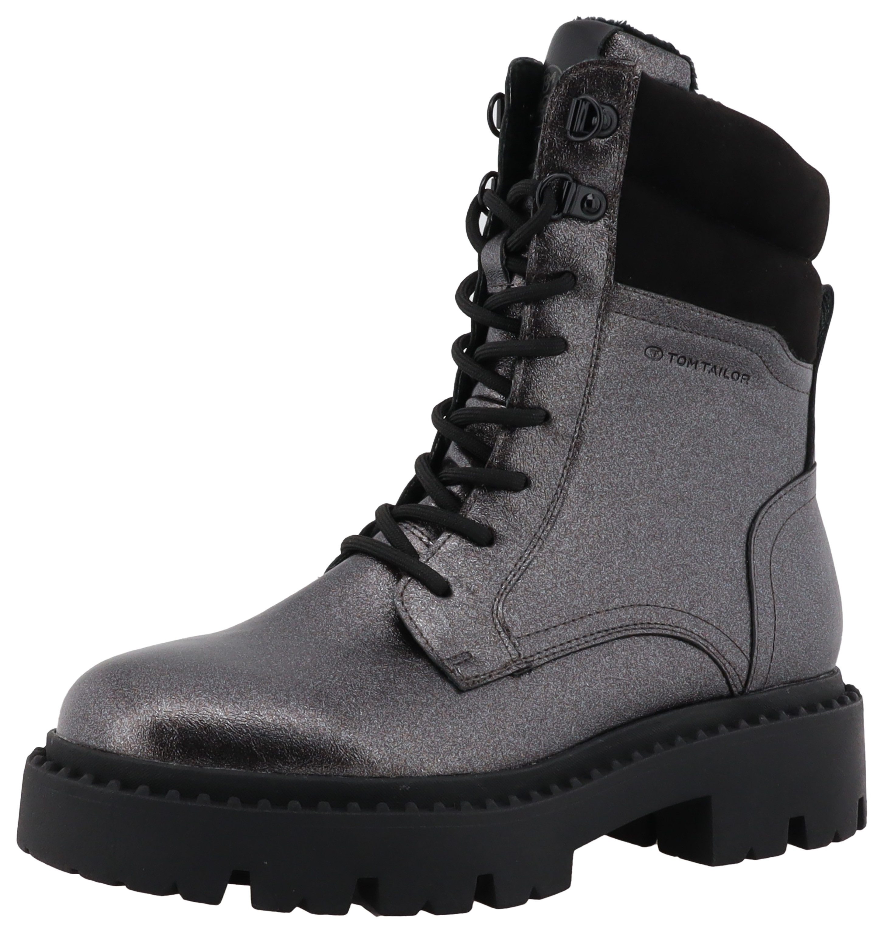 TOM TAILOR Winterboots, Blockabstz, Schnürboots, Winterstiefelette günstig online kaufen
