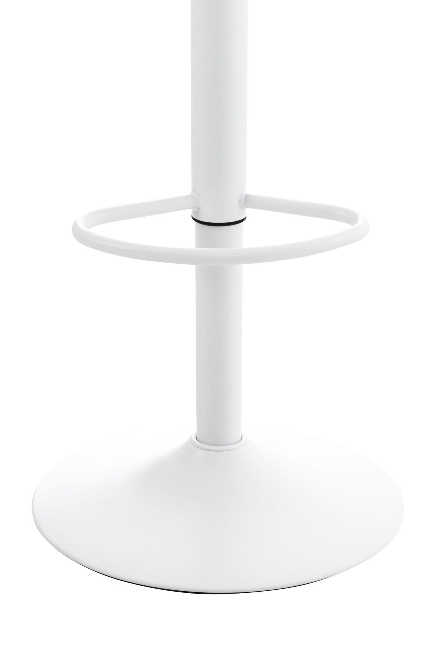 - - & für TPFLiving Rückenlehne Almeria (Barstuhl Metall Fußstütze drehbar), Barhocker angenehmer weiß Gestell Weiß Theke bequemer mit Kunststoff und Küche und Hocker höhenverstellbar Sitzfläche: