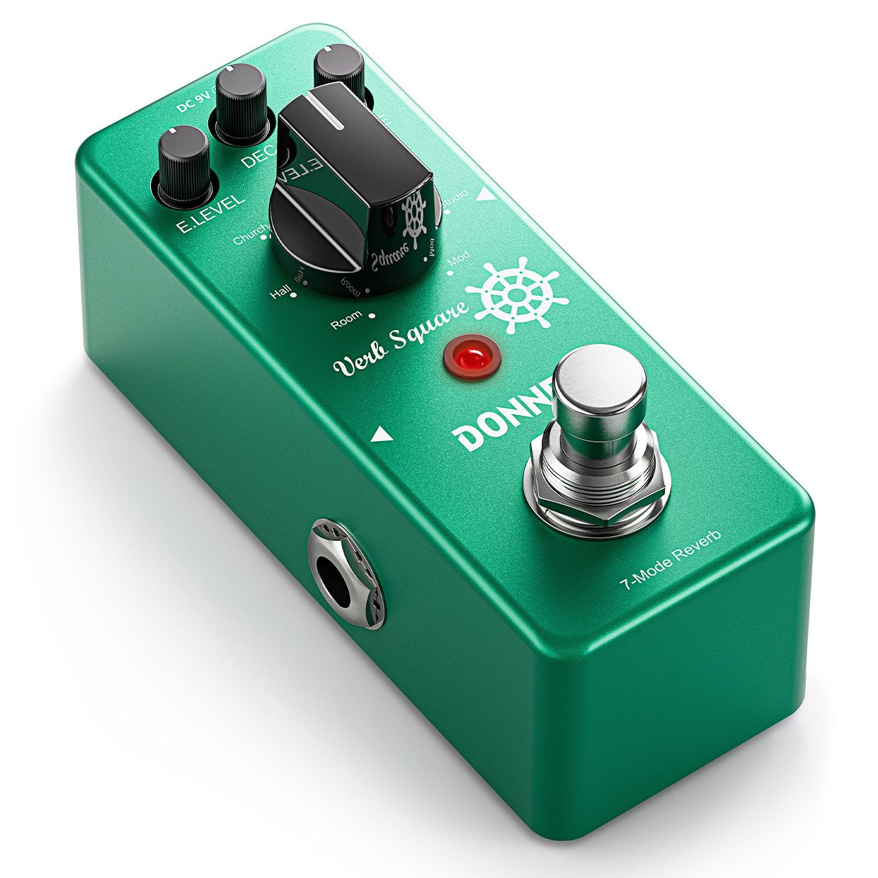 Donner E-Gitarre Digitales Hallpedal 7 Modi Raum Halle Kirche Effektpedal Verb Square, True Bypass, 7 Modi,Einfach zu verwenden,für Anfänger