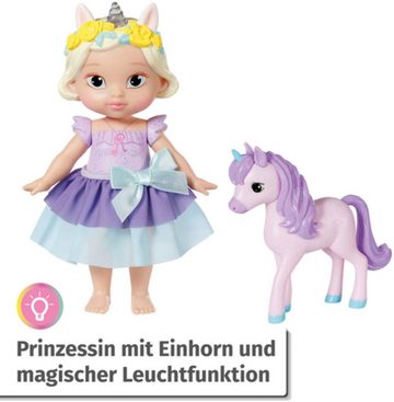 Baby Born Stehpuppe Storybook Prinzessin Bella, 18 cm, mit Einhorn und Lichteffekten
