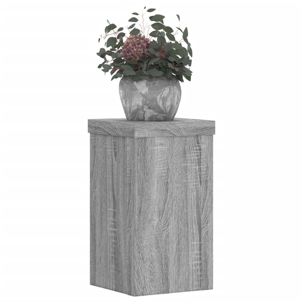 vidaXL Rankhilfe, Pflanzenständer 2 Stk. Grau Sonoma 10x10x18 cm Holzwerkstoff