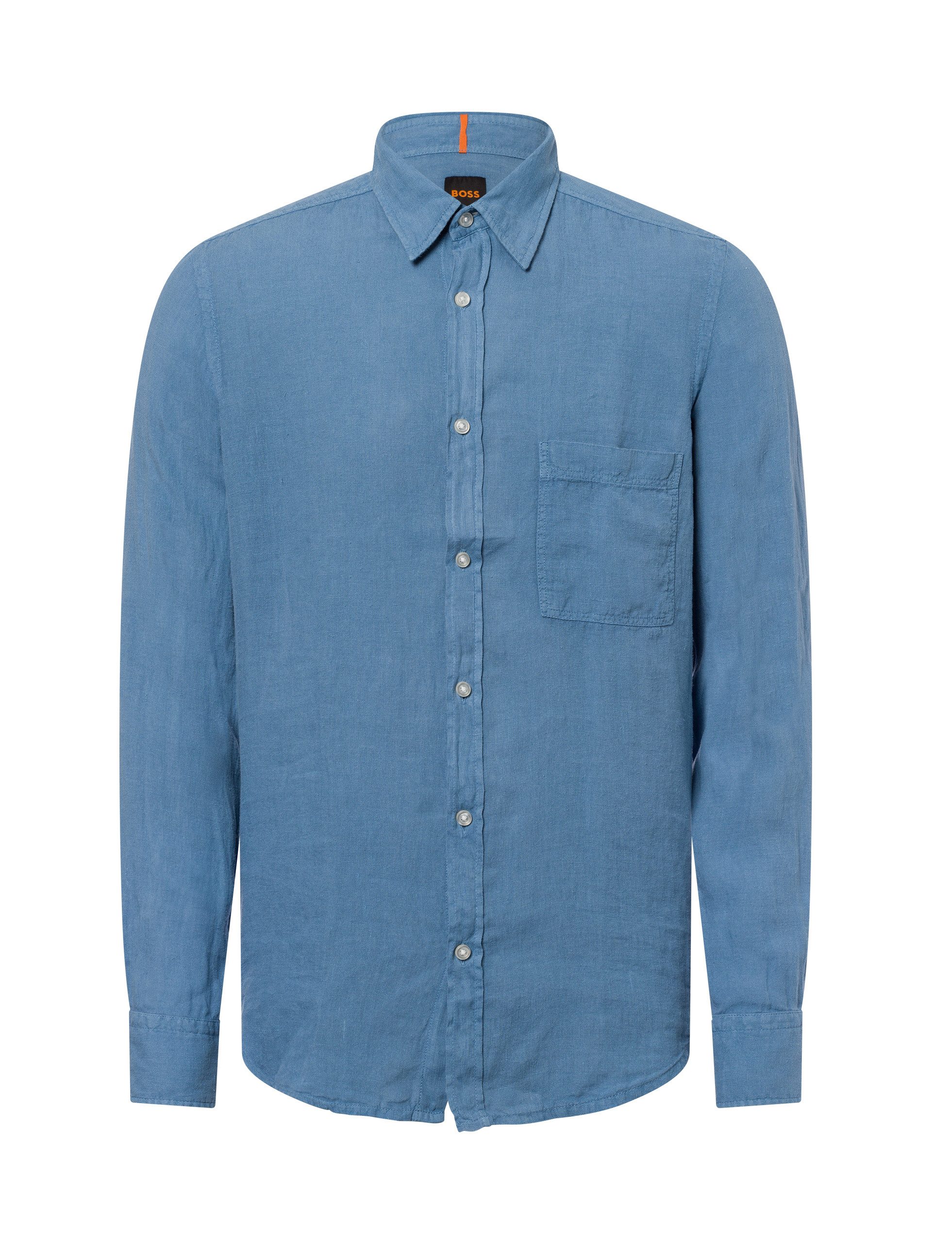 BOSS Relegant Hemd Leinen Blau - Größe XXL günstig online kaufen