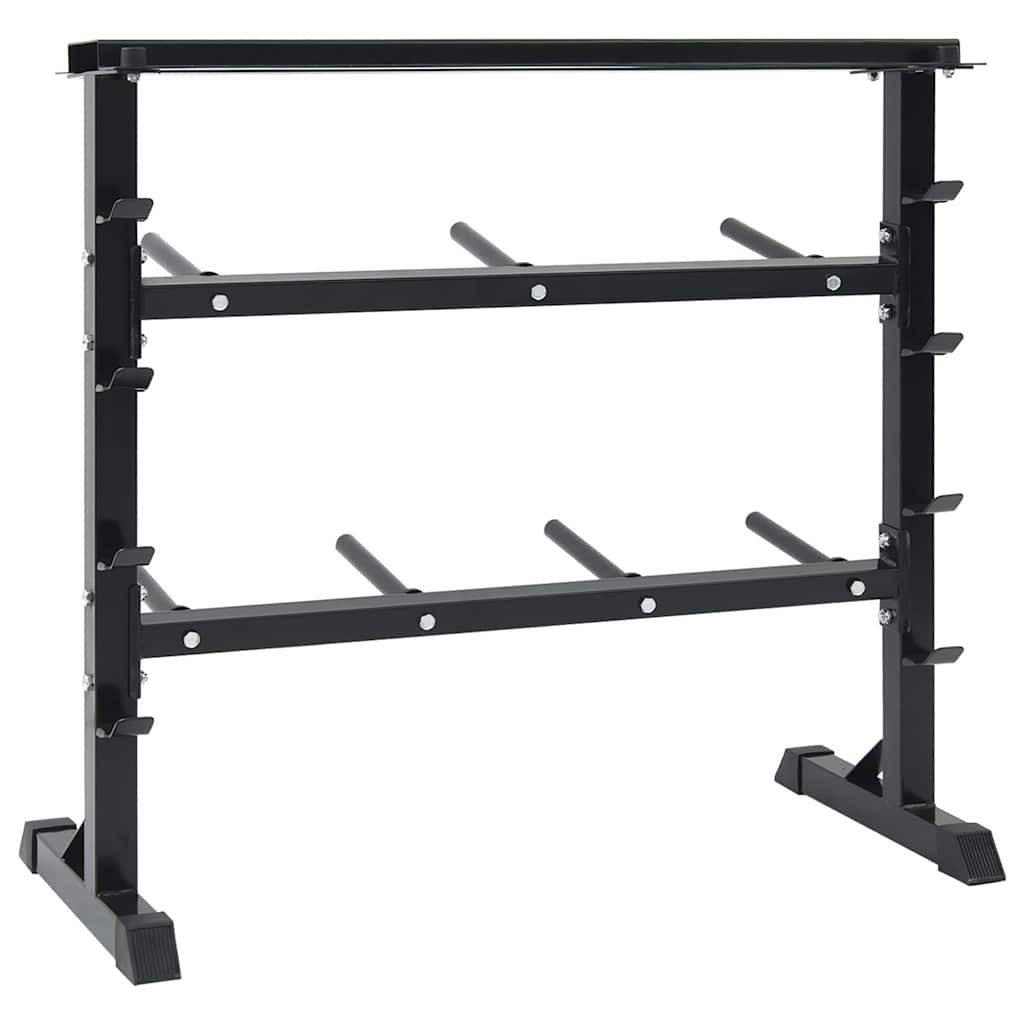 vidaXL Hantel-Wandhalterung Hantel Rack Schwarz 99 x 45 x 95,5 cm Pulverbeschichteter Stahl, (1-St)