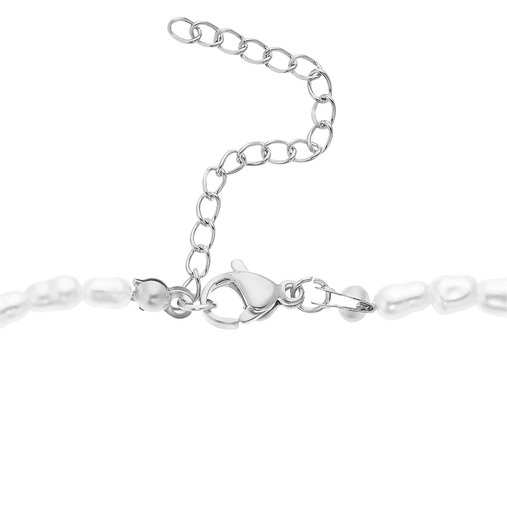 Heideman Collier Finja silberfarben Geschenkverpackung), poliert Perlenkette weiß (inkl