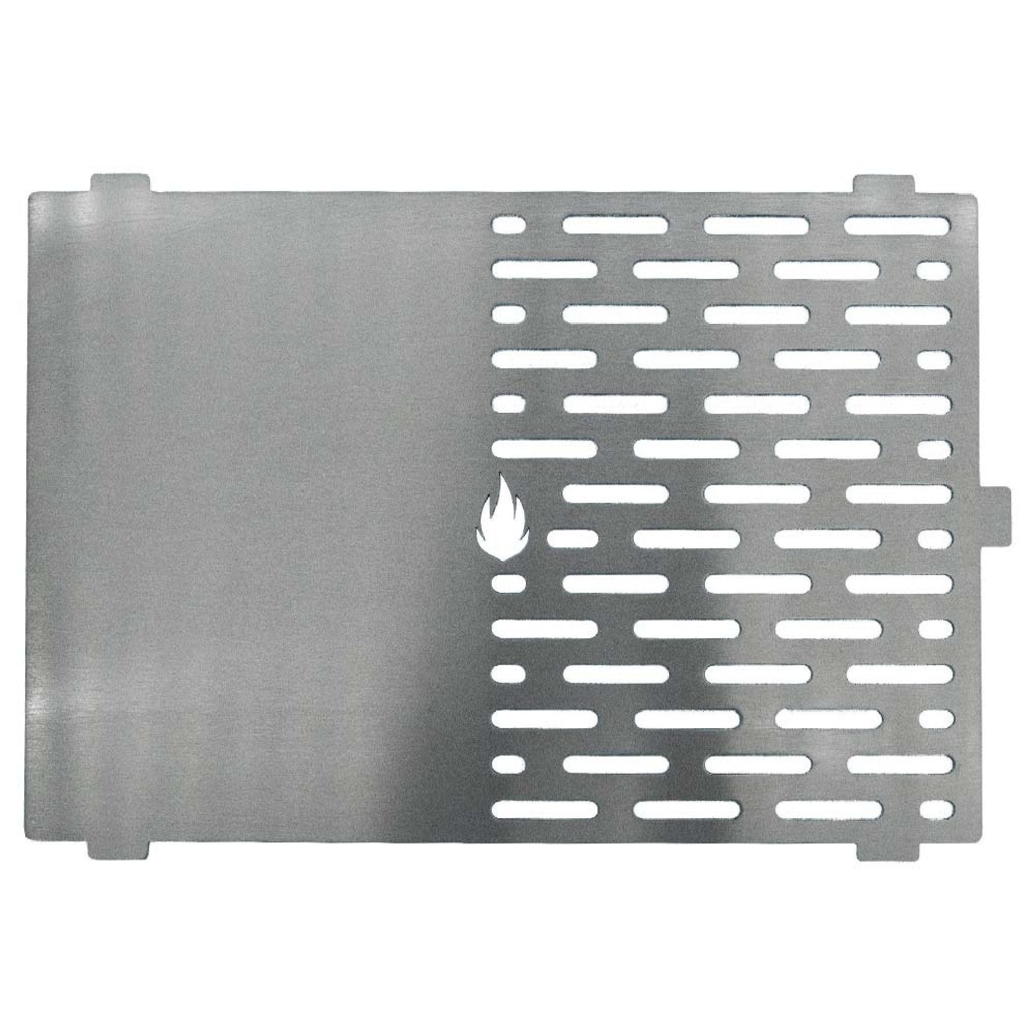 Feuerfest 123 GmbH Grillplatte Grillplatte Plancha Edelstahl 30,4 x 21,0 cm passend für Skotti**