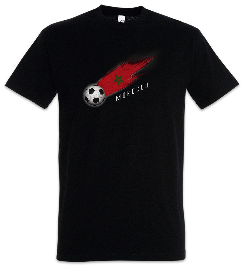 Urban Backwoods Print-Shirt Morocco Football Comet I Herren T-Shirt Marokko Marokkanisch (1-tlg) Marokkanische Fahne Moroccan Fußball