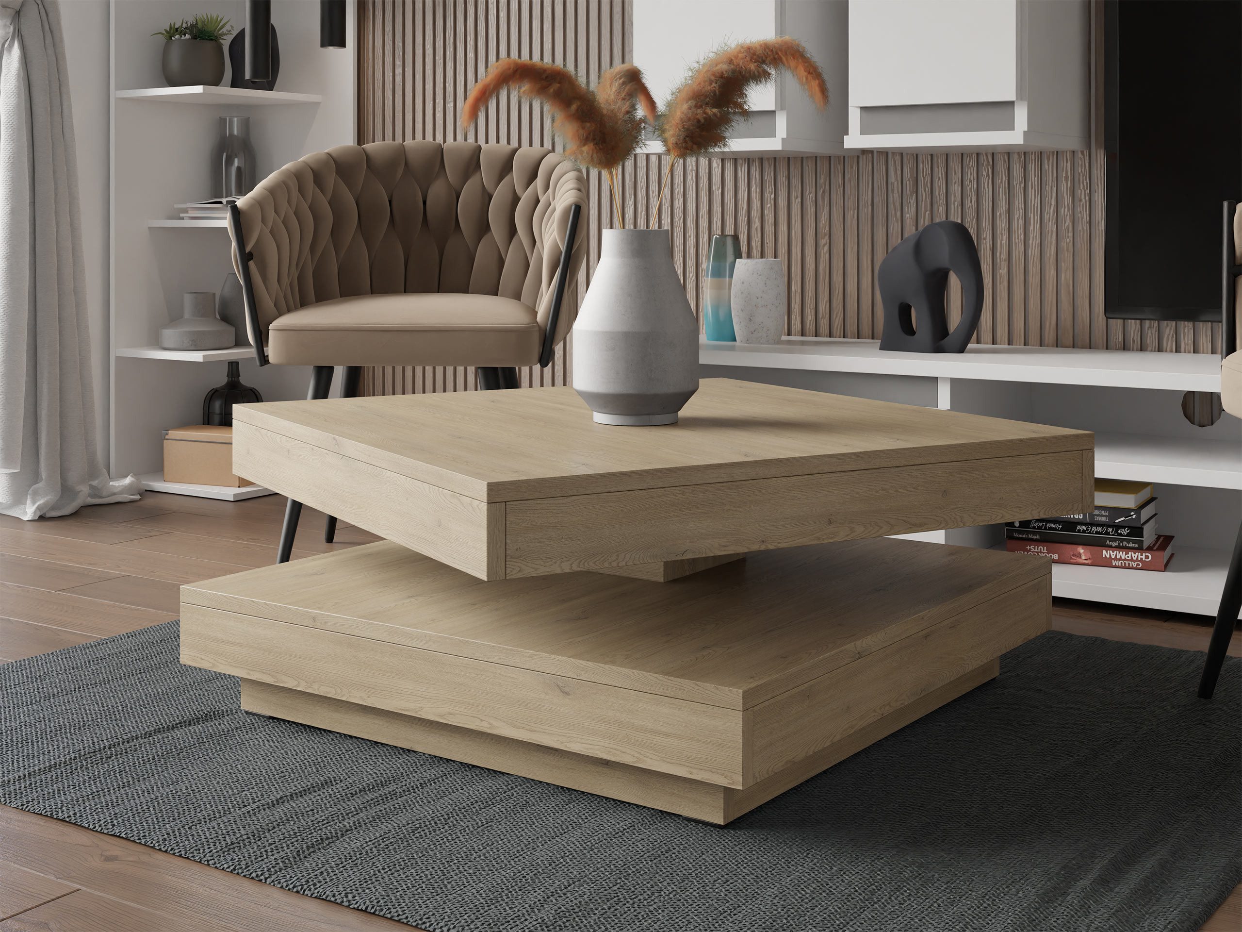MIRJAN24 Couchtisch Nenani, Obere Tischplatte 360° frei drehbar günstig online kaufen