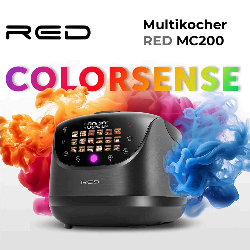 RED COLORSENSE Multikocher MC200 DE deutsches Menü 5 L 860 W Touch 19 Automatikprogramme, 860 W, Innentopf – Bild 2 von 5